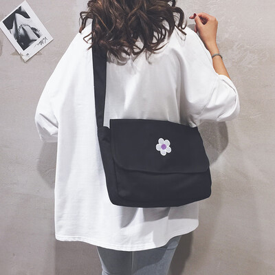 

Ancient sense bag female 2019 new wide shoulder strap bag casual wild messenger bag ins canvas shoulder Messenger bag