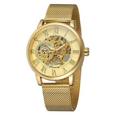 

Forsining hollow mens mechanical watch mens watch mens watch mesh belt