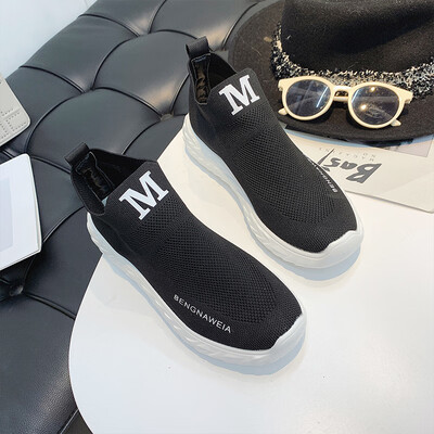 

Summer 2019 new stretch socks shoes women Korean ulzzang tide Joker mesh breathable high top sneakers