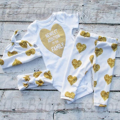 

Newborn Infant Boy Girl Romper Jumpsuit Pants Headband 3pcs Outfits Set Clothes