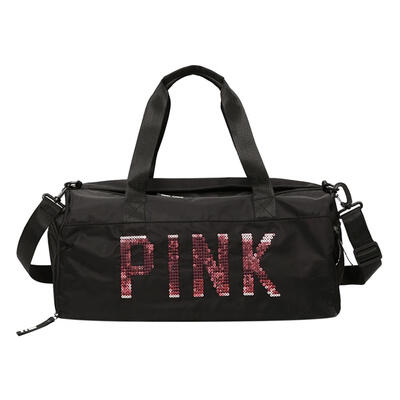 

Women Sequins Nylon Sport Gym Luggage Handbags Fitness Travel Shoulder Tote
