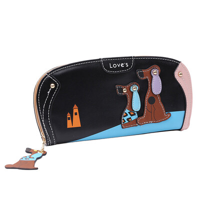 

Tailored Cartoon dog women purse bag designer wallets famous brand women wallet