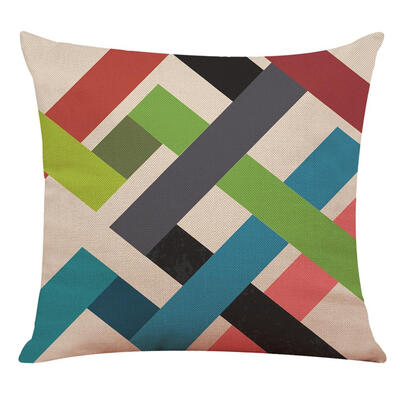 

Colorful Geometric Pillowcase Home Sofa Pillow Cover Car Cushion Case