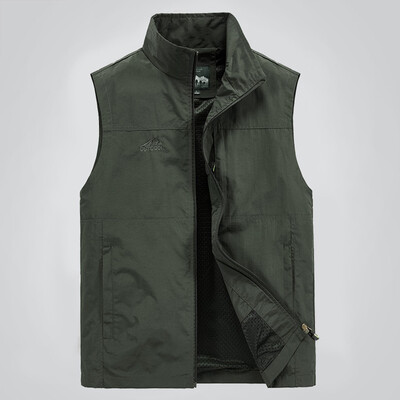 

Toponeto Fashion Men Casual Solid Outdoor Quick-drying Vest Jacket Tops Blouse