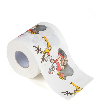 

Toponeto Home Santa Claus Bath Toilet Roll Paper Christmas Supplies Xmas Decor Tissue A