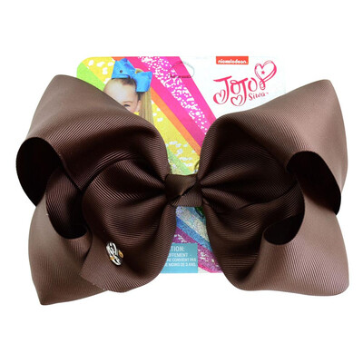 

Solid color large bow fabric ribbed polyester bow hairpin girl hair accessories