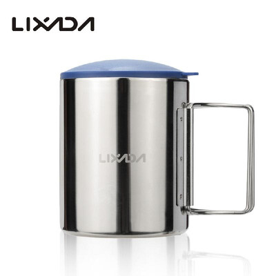 

Lixada 220ml Outdoor Mug Portable Camping Picnic Water Cup Stainless Steel Vacuum Double Wall