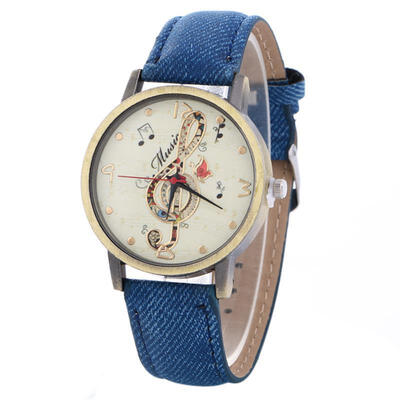 

2019 Reloj Mujer Women Watch Music Note Design Fashion Leather Band Analog Quartz Watch Ladies Luxury Dress Watches Gift