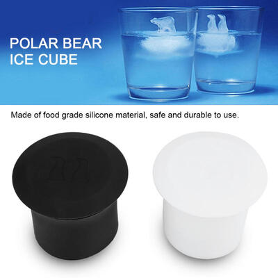

Greensen 2 PCS Cute Polar Bear Penguin Silicone Ice Cube Mold Tray for Party Whisky Cocktail