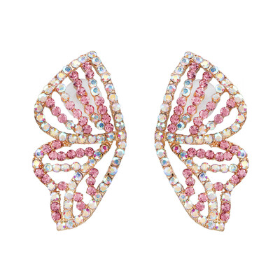 

Bohemia Colorful Crystal Birds Fringed Drop Dangle Earrings ZA Wedding Jewelry Wholesale Women Fish Earrings Accessories 2019