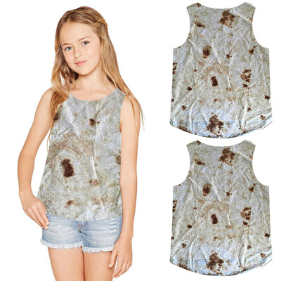 

Toddler Baby Girls Boys Sleeveless Burrito Print Tops Vest Clothes