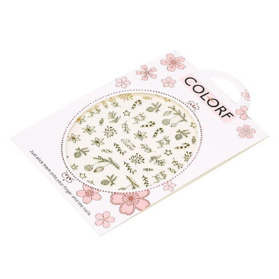 

Nail Sticker Sugar Leaf Flower Star Stick Pattern for Nail Art Decoration Glitter DIY Decals Manicure Set for Christmas