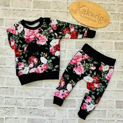 

Newborn Kids Baby Girl Autumn Clothes Flower TopsLong Sleeve Outfits Set 0-24M