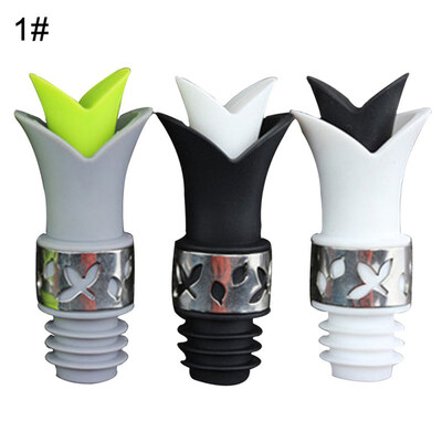 

3Pcs Silicone Lily Reusable Leakproof Red Wine Bottle Stoppers Sealed Cap Plugs