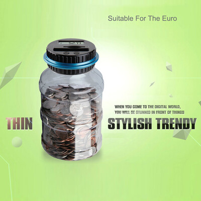 

Siaonvr Digital Coin Bank Savings Jar by Digital Energy Clear Jar with LCD Display
