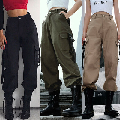 

Womens Camo Cargo Trousers Casual Pants Military Army Combat Camouflage Sports