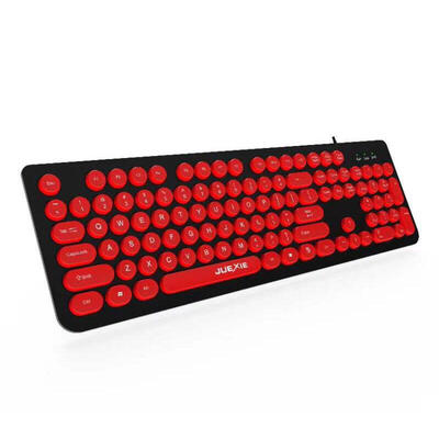 

Gaming Backlit Mechanical Retro Punk Style Circle Round Key Cap Keyboard Letter Alphabet Glowing Illuminated 104 Keys US
