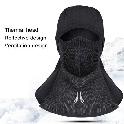 

Winter hood riding mask windproof cold face warm outdoor sports equipment mask men&women Amazon War zipper section black