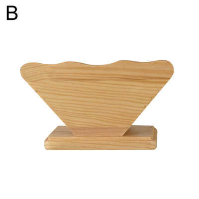 

Hand Drip Coffee Filter Paper Wood Holder Storage Rack Shop Cafe Display Stand
