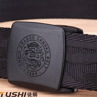 

New nylon jacquard dragon canvas belt mens belt hypoallergenic youth student belt