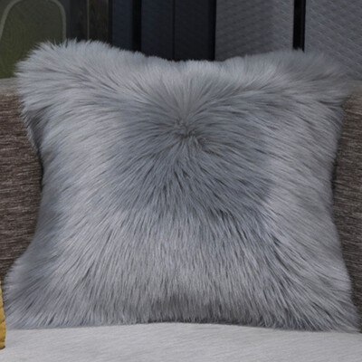 

1Pcs Faux Fur Throw Pillow Case Pillow Cover Plush Furry Cushion Cover Home Bed Room Sofa Decor