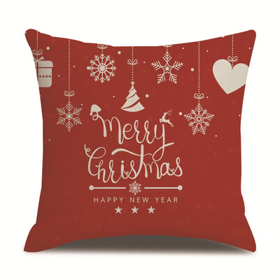 

18X18&quot Christmas Pillow Case Sofa Car Throw Cushion Covers Christmas Pillowcase Home Sofa Decor