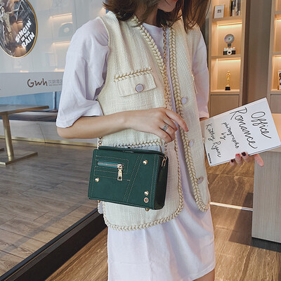 

Tailored Fashion Women Retro Vintage Leather Messenger Chain Bags Simple Crossbody Bags