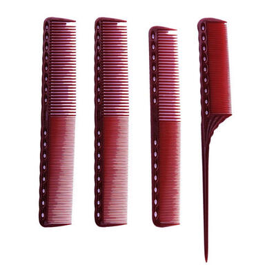 

4pcsSet Dull Red Anti-Static Professional Comb Beauty Salon Styling Comb
