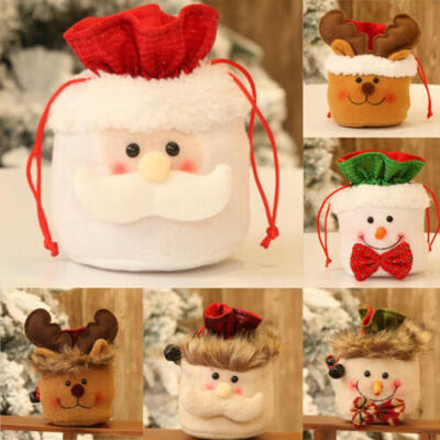 

2019 Kids Gift Candy Bags Christmas Santa Snowman Elk Apple Bag Xmas Decor
