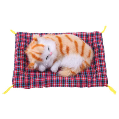 

Cute Stuffed Toy Animal Simulation Doll Plush Sleeping Cat Toy with Sound