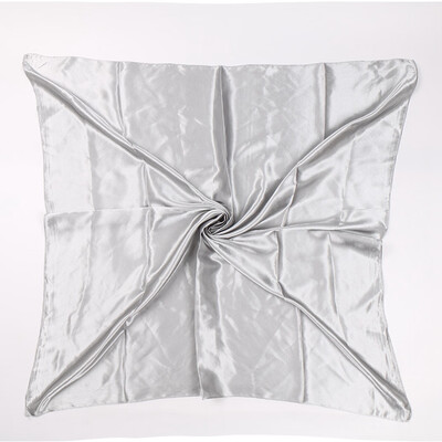 

Fashion Faux Silk 90 Cent Solid Square Scarf 2019 New Solid Office Ladies Hijab Wraps And Headband Muslim Crumpled Scarves Femme