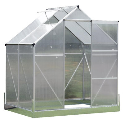 

Aluminum 425  x 625W x 72H Polycarbonate Portable Walk-In Garden Greenhouse