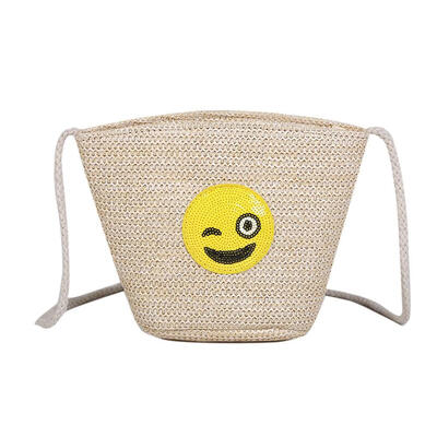 

Summer Women Weave Straw Shoulder Bucket Bag Beach Woven Crossbody Bags