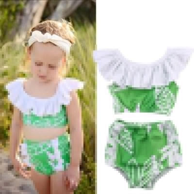 

2Pcs Toddler Kids Baby Girls Swimsuit Swimwear Bathing Suit Tankini Bikini Set
