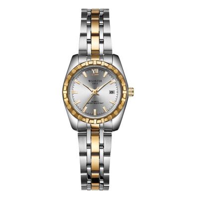 

Mens&womens casual calendar watch luminous waterproof business couple steel belt watch custom