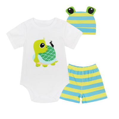 

3pcs Cute Newborn Baby Boy Girl Kids Hat Shorts Rompers Jumpsuits Outfits