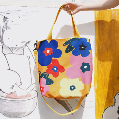 

Tailored Fashion Lady Canvas Flower Wild Zipper Shoulder Bag Messenger Bag Handbag