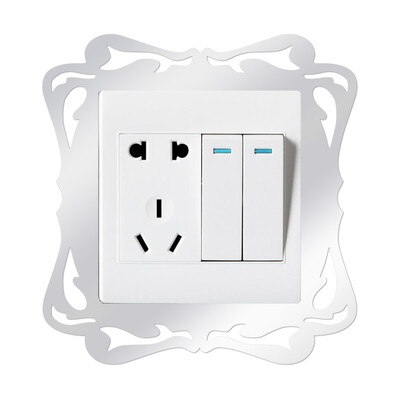 

Gobestart Switch Sticker Home Decor Wall Sticker Mirror For Shop Home Wall Decoration 4PC