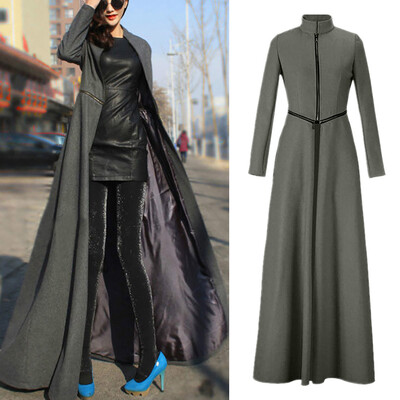 

〖Follure〗Womens Full Length Jacket Coat Winder Breaker Slim Fit Long Trench Outwear Parka