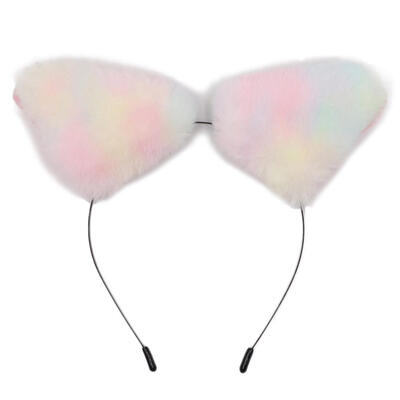 

Colorful Cat Ears Hairbands Girls Plush Hair Hoops Party Cosplay Headwear