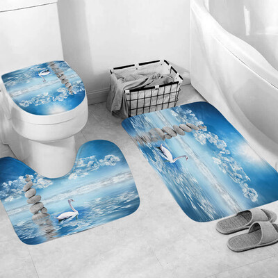 

〖Follure〗3pcs Non-Slip Fish Scale Bath Mat Bathroom Kitchen Carpet Doormats Decor