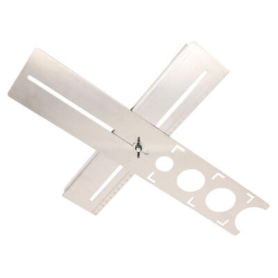 

Greensen Adjustable Stainless Steel Tile Hole Locator Ruler Universal Drill Punch Measuring Tool