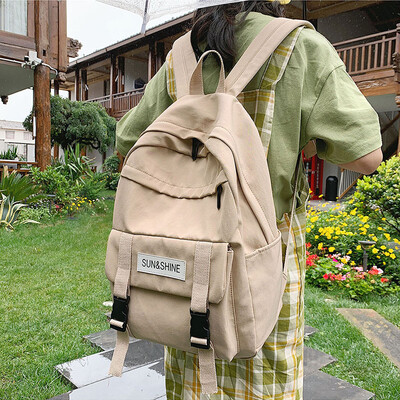 

Fashion schoolbag female ins Korean version ulzzang high school student backpack tide large capacity junior high school double sho