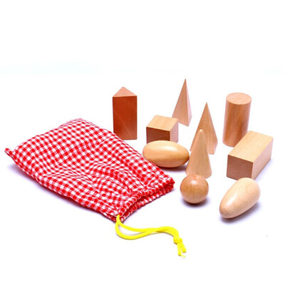 

〖Follure〗10pcWooden Montessori Mystery Bag Geometry Blocks Set Educational Cognitive Toys