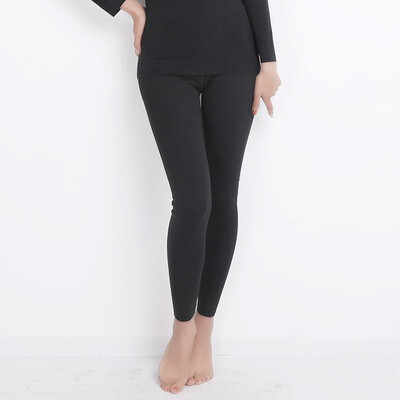 

Women Long Johns Solid Color Stretch Comfortable Warm Lined High Waist Casual Thermal Seamless Underwear