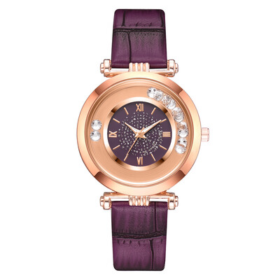 

Belt ladies watch ladies watch 2019 new quicksand ball pu strap quartz watch