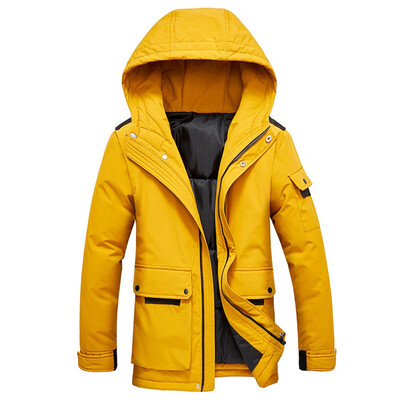 

Toponeto Mens Autumn Winter Large Size Hooded Coat Thickening Long Sleeved Jacket