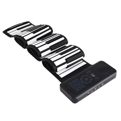 

61 Keys Speaker Hand Roll Up Piano Portable Foldable Electronic Soft Keyboard Kid Music Toy