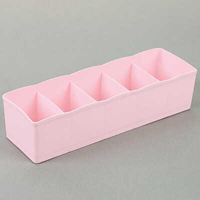

5-grids Plastic Storage Drawer Divider Solution Box Organiser Tidy Socks Bra