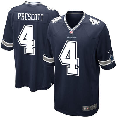 

Youth Football Jersey Dallas Cowboys Dak Prescott Navy Game Jersey